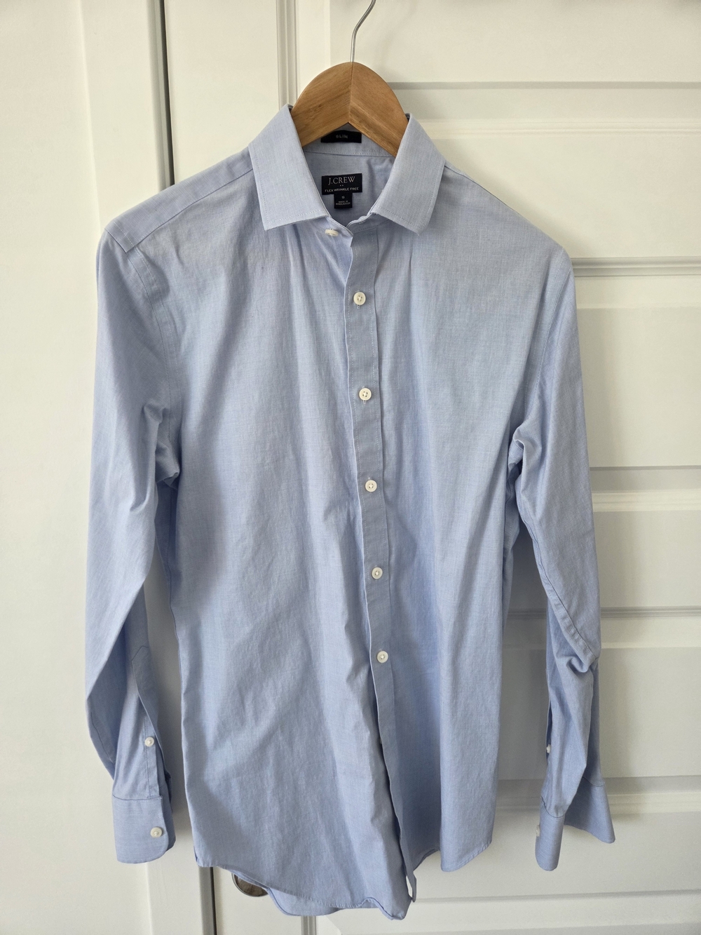 J. Crew Men's Pale Blue Dress Slim Shirt - Size Small